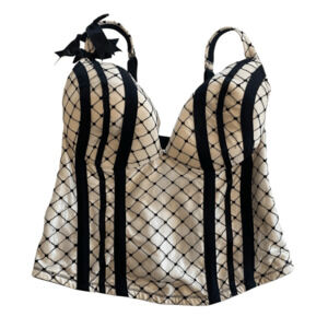 Cacique Intimates Lingerie Black and White Corset Top Womens Plus Size 14/16